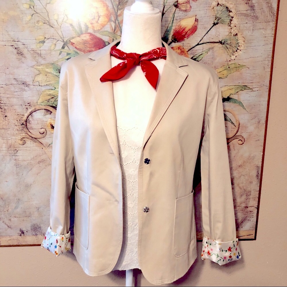 Sz 12 Territories Beige Blazer Jacket
